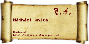 Nádházi Anita névjegykártya